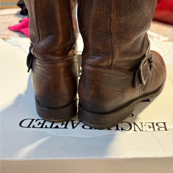 Frye Dark Brown Veronica Slouch Leather Knee-High Boots - Picture 5 of 6